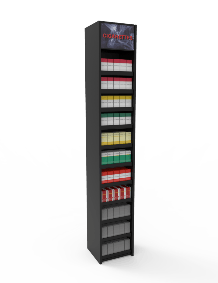 1 ft High Profile Wood Standard Cigarette Merchandiser - Image 2
