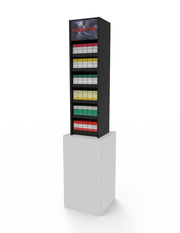 1 ft Low Profile Wood Standard Cigarette Merchandiser - Image 3