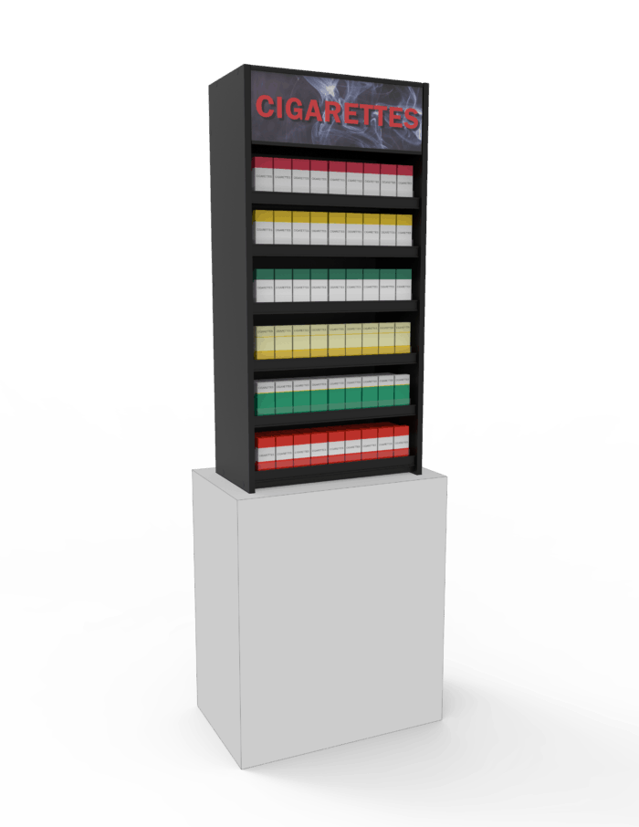 2 ft Low Profile Wood Standard Cigarette Merchandiser - Image 2