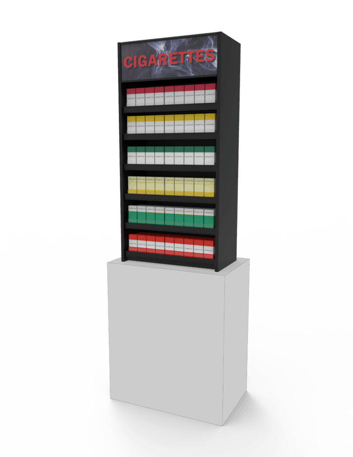 2 ft Low Profile Wood Standard Cigarette Merchandiser - Image 3