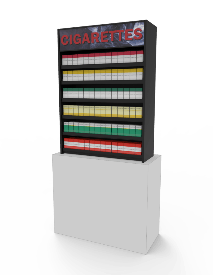 3 ft Low Profile Wood Standard Cigarette Merchandiser - Image 3