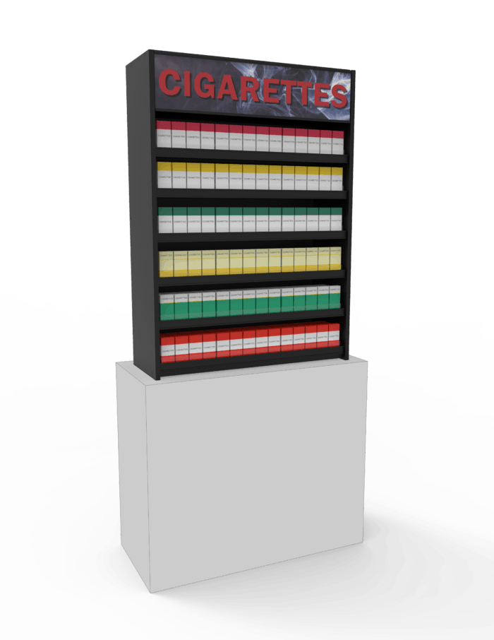 3 ft Low Profile Wood Standard Cigarette Merchandiser - Image 2
