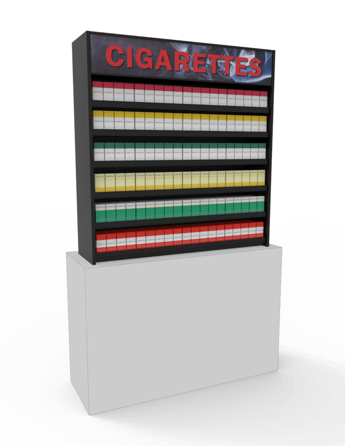 4 ft Low Profile Wood Standard Cigarette Merchandiser - Image 2