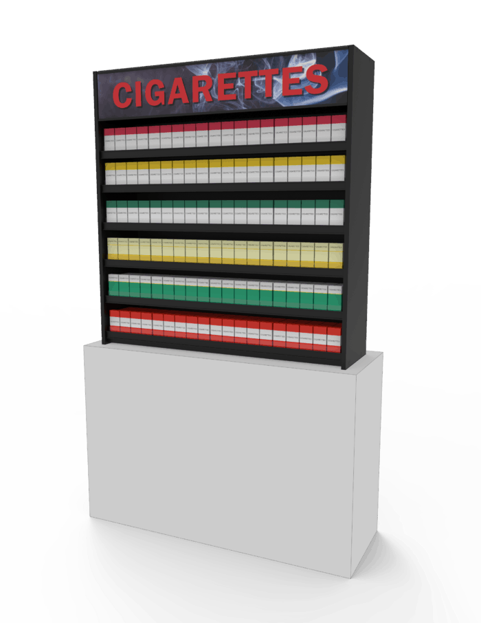 4 ft Low Profile Wood Standard Cigarette Merchandiser - Image 3