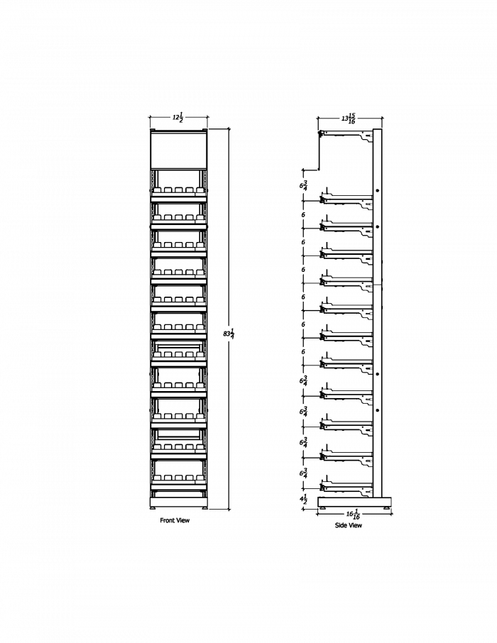 1 ft High Profile Premium Standard Cigarette Merchandiser