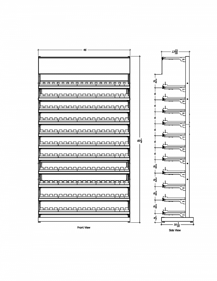 4 ft High Profile Premium Standard Cigarette Merchandiser