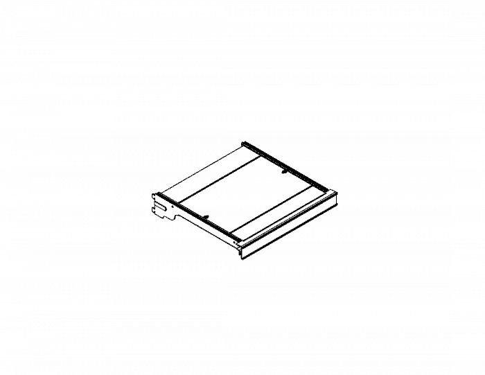 1 ft Flat Shelf w/ Universal Molding