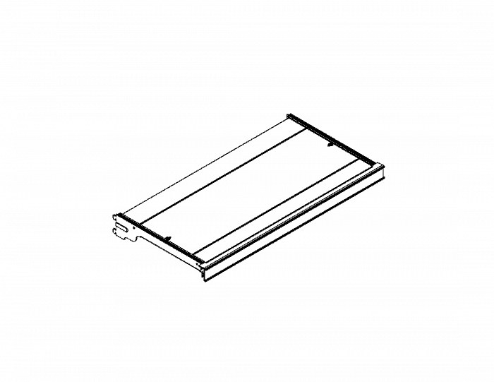 2 ft Flat Shelf w/ Universal Molding