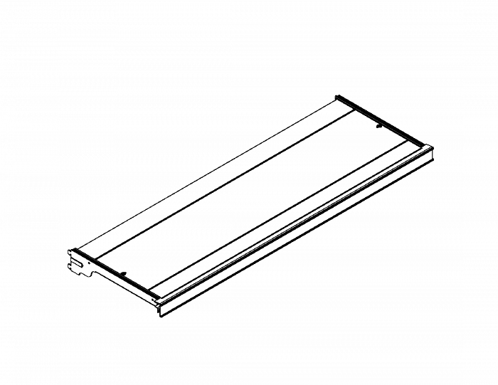 3 ft Flat Shelf w/ Universal Molding