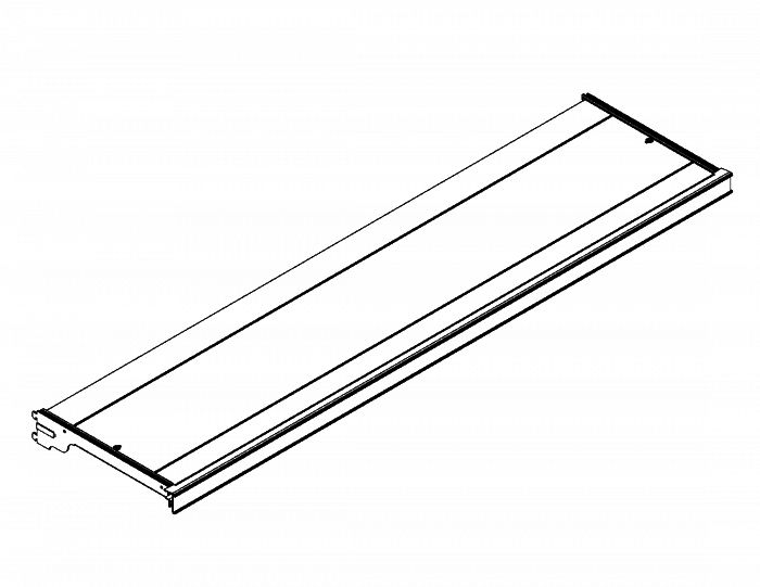4 ft Flat Shelf w/ Universal Molding
