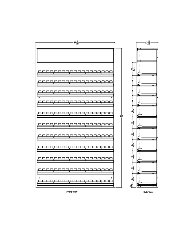 4 ft High Profile Wood Standard Cigarette Merchandiser