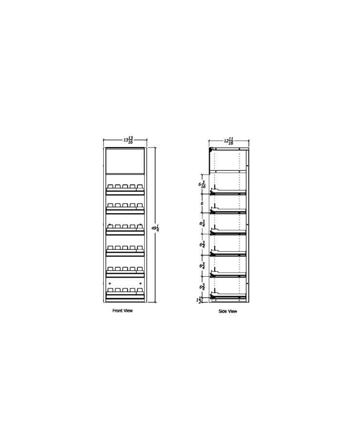 1 ft Low Profile Wood Standard Cigarette Merchandiser