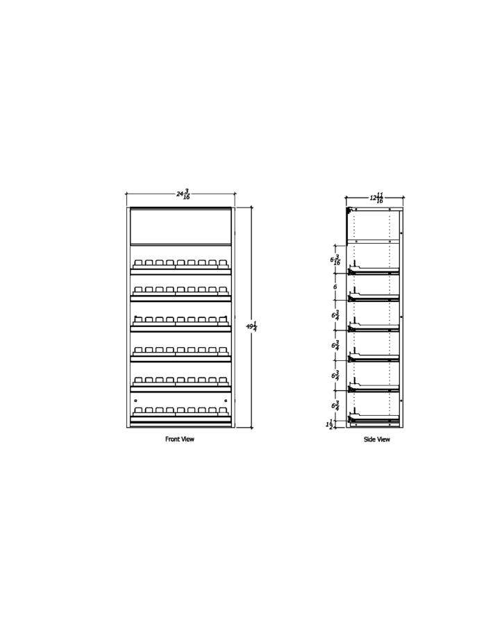 2 ft Low Profile Wood Standard Cigarette Merchandiser