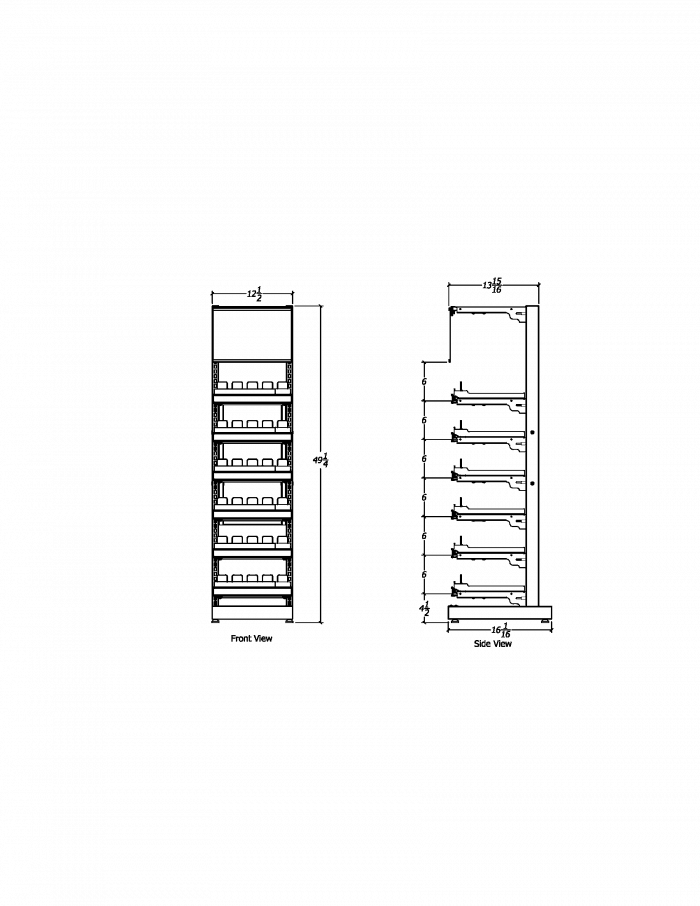 1 ft Low Profile Premium Standard Cigarette Merchandiser