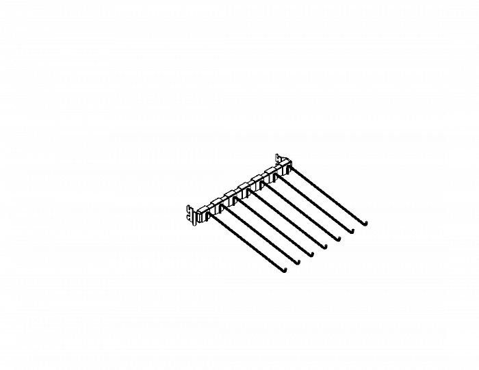 1 ft Hangbar with 7 Hooks