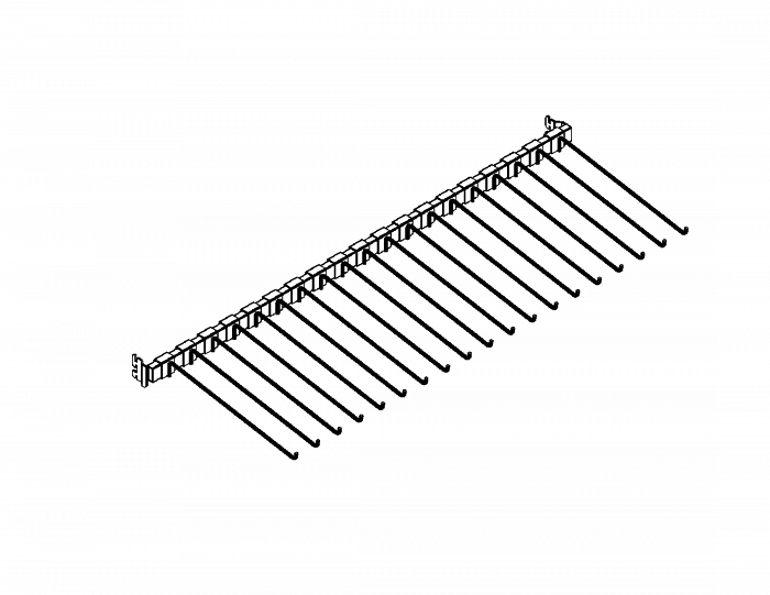 3 ft Hangbar with 19 Hooks