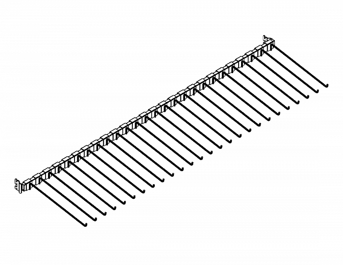 4 ft Hangbar with 26 Hooks