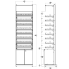 2 ft High Profile Premium Std Cigs Merchandiser w/ Cabinet