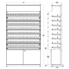 4 ft High Profile Premium Std Cigs Merchandiser w/ Cabinet