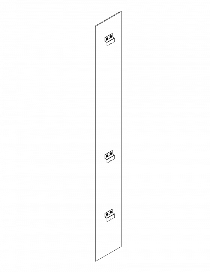 1 ft High Profile Back Panel, Black (1/4")