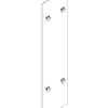 2 ft High Profile Back Panel, Black (1/4")