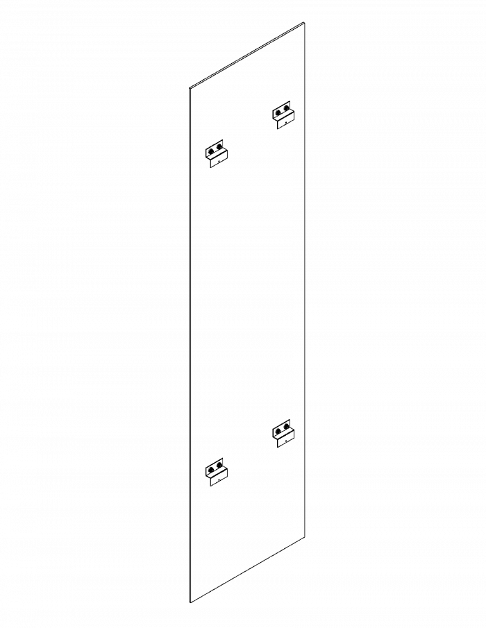 2 ft High Profile Back Panel, Black (1/4")