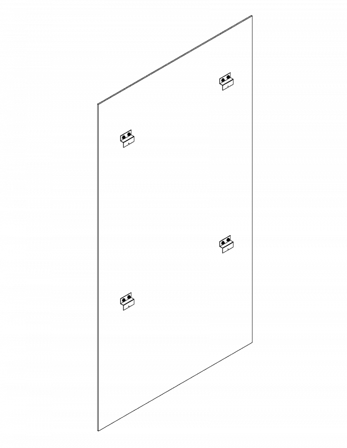 4 ft High Profile Back Panel, Black (1/4")