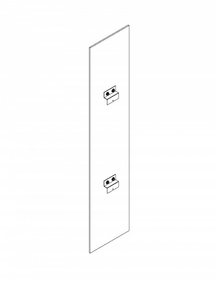 1 ft Low Profile Back Panel, Black (1/4")