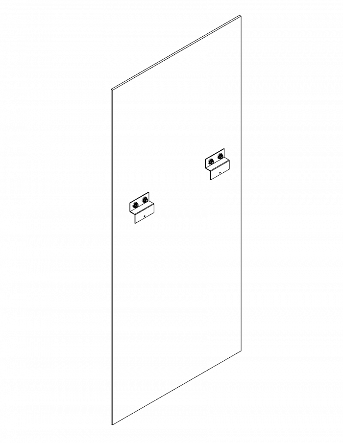 2 ft Low Profile Back Panel, Black (1/4")