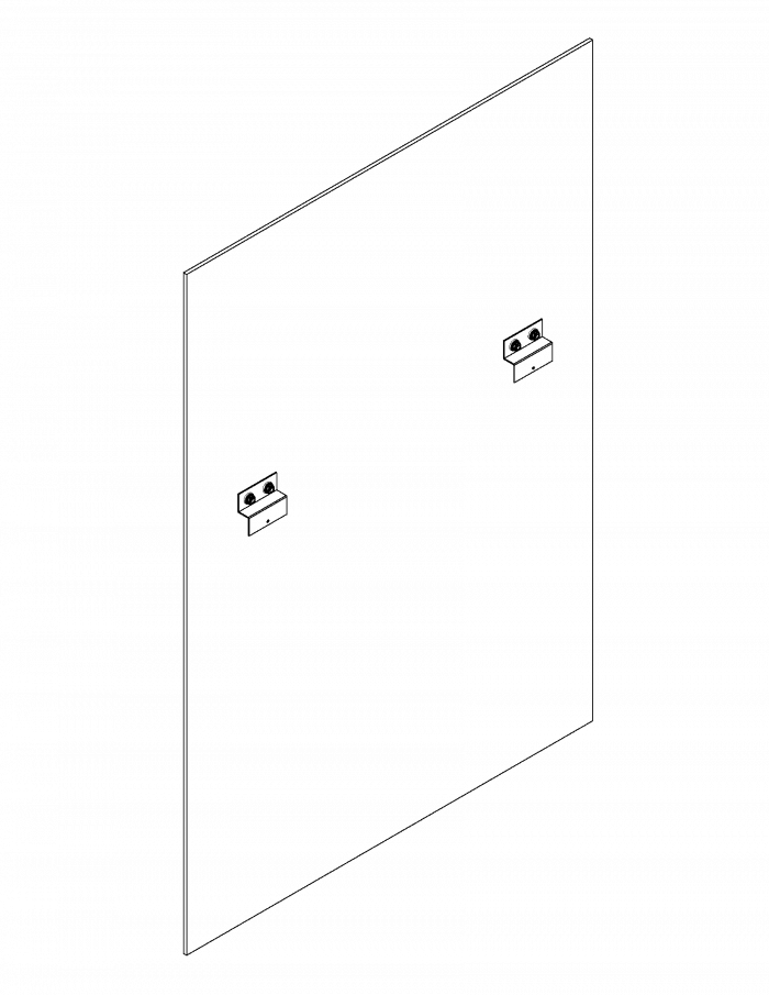 3 ft Low Profile Back Panel, Black (1/4")