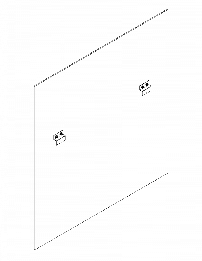4 ft Low Profile Back Panel, Black (1/4")
