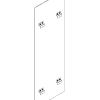 2 ft High Profile w/ Cabinet Back Panel, Black (1/4")