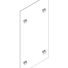 3 ft High Profile w/ Cabinet Back Panel, Black (1/4")