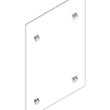 4 ft High Profile w/ Cabinet Back Panel, Black (1/4")