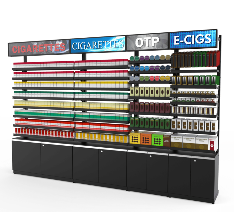 CIGARETTE RACKS, OTP FIXTURES AND ECIG DISPLAYS