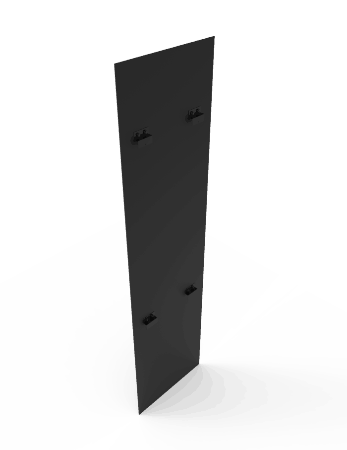 2 ft High Profile Back Panel, Black (1/4") - Image 2