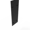 2 ft High Profile w/ Cabinet Back Panel, Black (1/4") - Image 2
