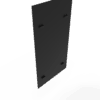 3 ft High Profile w/ Cabinet Back Panel, Black (1/4") - Image 2