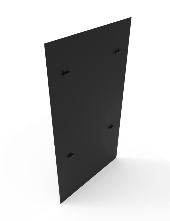 4 ft High Profile Back Panel, Black (1/4") - Image 2