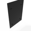 4 ft High Profile w/ Cabinet Back Panel, Black (1/4") - Image 2