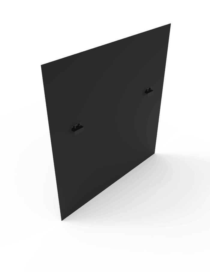 4 ft Low Profile Back Panel, Black (1/4") - Image 2