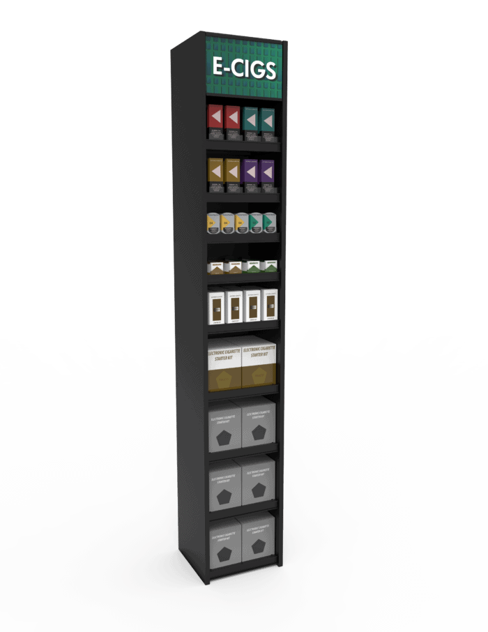 1 ft High Profile Wood Electronic E Cigs Merchandiser - Image 2