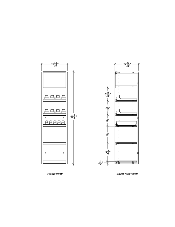 1 ft Low Profile Wood Electronic E Cigs Merchandiser