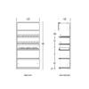 2 ft Low Profile Wood Electronic E Cigs Merchandiser