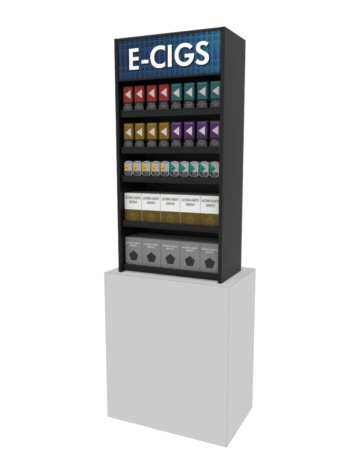 2 ft Low Profile Wood Electronic E Cigs Merchandiser - Image 3