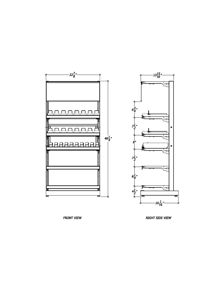 2 ft Low Profile Premium Electronic E Cigs Merchandiser