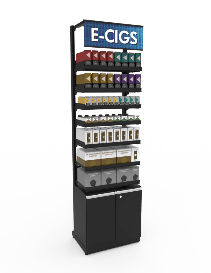 2 ft High Profile Premium Electronic Cigs Merchandiser w/Cabinet - Image 2