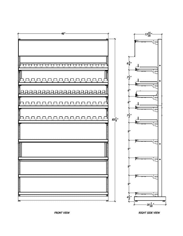 4 ft High Profile Premium Electronic E Cigs Merchandiser