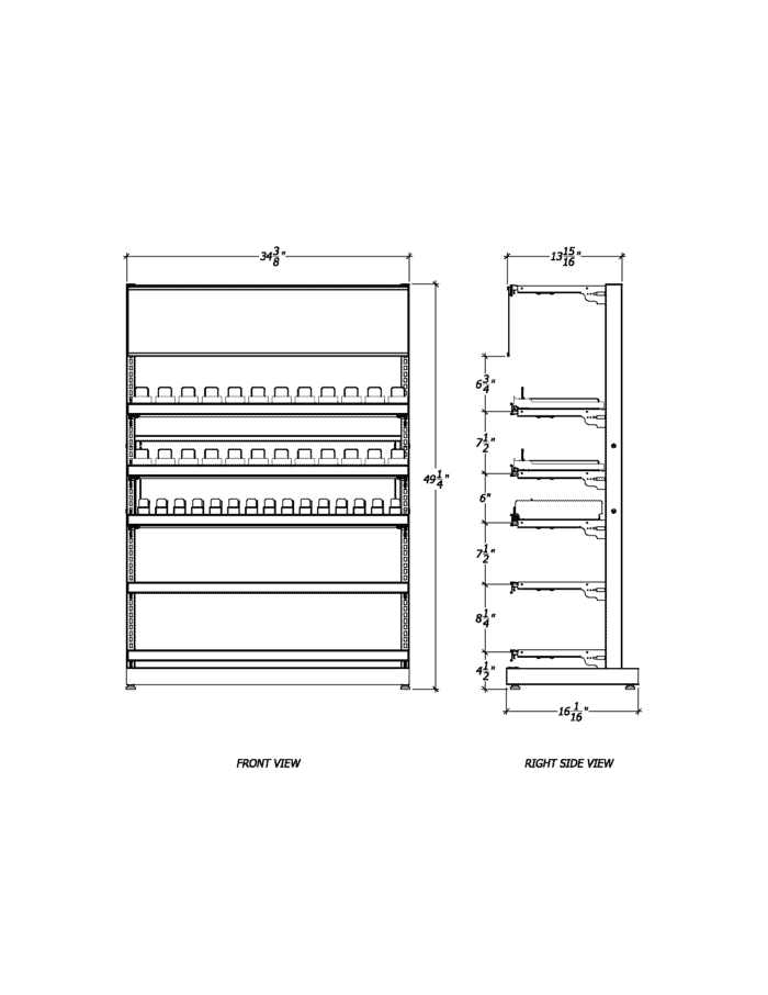 3 ft Low Profile Premium Electronic E Cigs Merchandiser