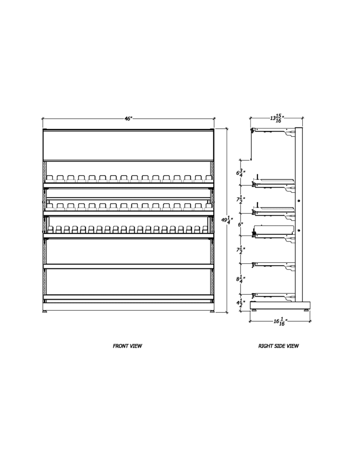 4 ft Low Profile Premium Electronic E Cigs Merchandiser